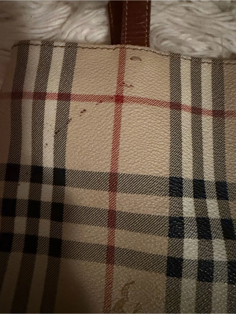 Burberry Canvas Tote Bag in Beige and Brown
